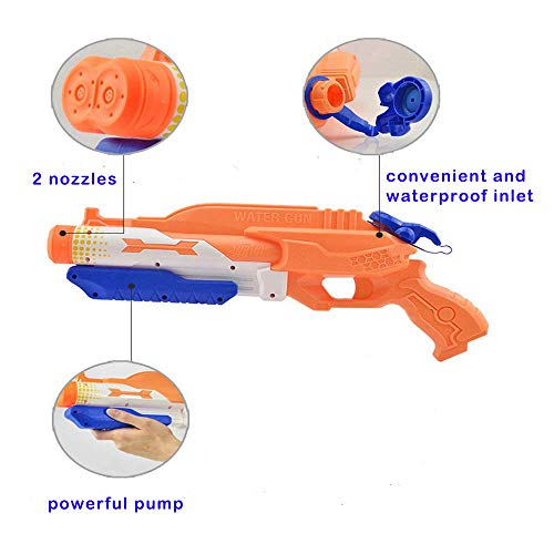 Addmos Pistola de Agua hasta 10 Metros de Distancia Super Pistola de Agua 1.2L Tanque de Doble Potencia de Juguete al Aire Libre de Lucha contra el Agua para niños Adultos