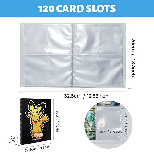 Album Cartas Pokemon, Carpeta Pokemon para Tarjetas, Album Pokemon para Cartas 2021, Álbum de Entrenador de Cartas GX EX, 30 páginas - Puede Contener hasta 240 Tarjetas