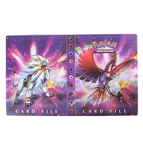 Álbum para 240 Cartas Pokemon, Libro con fundas de plástico para tarjetas o cromos, Ilustraciones de personajes, álbum para tarjetas