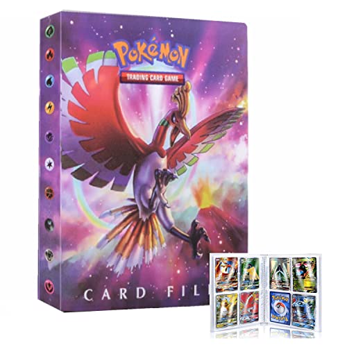 Álbum para 240 Cartas Pokemon, Libro con fundas de plástico para tarjetas o cromos, Ilustraciones de personajes, álbum para tarjetas