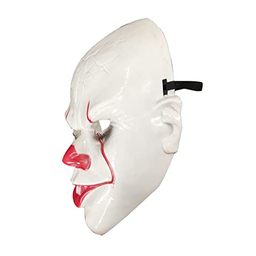 ALMDA MáScara De Payaso De Carnaval, MáScara De Cabeza De Payaso Aterrador Siniestro Adulto - Halloween, Mardi Gras, Accesorio De Disfraz De Fiesta TemáTica Y Aterradora