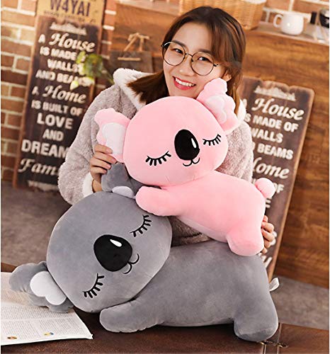 Almohada de Navidad, idea de regalo para niños, peluche, peluche, peluche, peluche, peluche, decoración para habitación de niña, niño, grande, koala XXL, color rosa, 50 cm