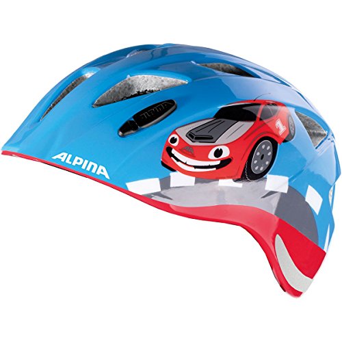 ALPINA Ximo Flash Casco de Bicicleta, Unisex-Youth, Red Car, 45-49