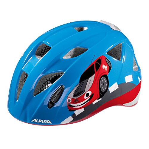 ALPINA Ximo Flash Casco de Bicicleta, Unisex-Youth, Red Car, 45-49