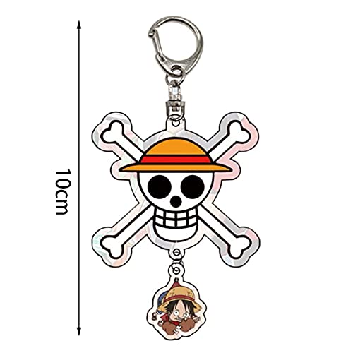 ALTcompluser Llavero con mosquetón de Anime One Piece con figura de acrílico (calavera robin)