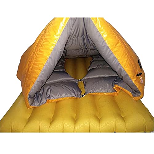 ALUNVA Saco de Dormir 20d 90% Pato b.lanco Abajo Saco de Dormir Manta Manta de la Colcha de Dormir por la Hamaca Mochilero Camping Senderismo Cámping ( Color : Yellow M Size )