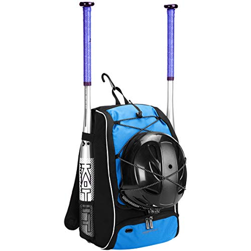 Amazon Basics - Mochila juvenil para equipo de béisbol, Azul marino