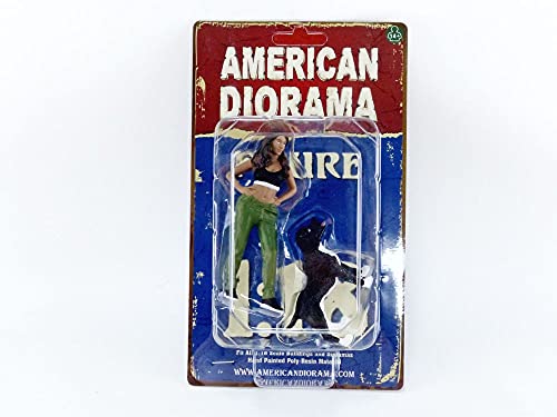 American Diorama- Coche en Miniatura de colección, Color Negro y Verde. (76276)