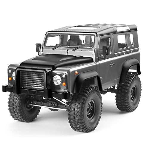 AMOC Coche todoterreno teledirigido con 5 luces para Land Rover Defender, MN-999, RC 1/10 4 WD 2.4 G (autorización alemana)