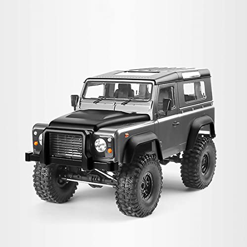 AMOC Coche todoterreno teledirigido con 5 luces para Land Rover Defender, MN-999, RC 1/10 4 WD 2.4 G (autorización alemana)