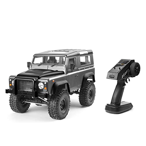 AMOC Coche todoterreno teledirigido con 5 luces para Land Rover Defender, MN-999, RC 1/10 4 WD 2.4 G (autorización alemana)