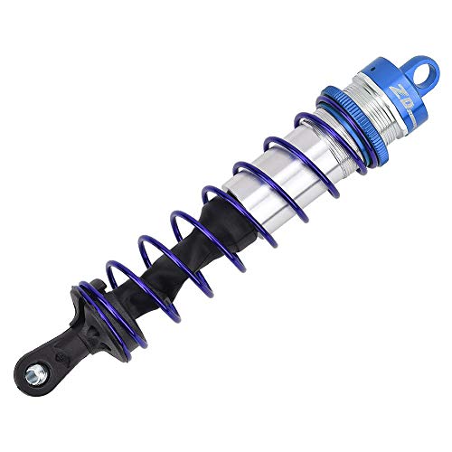 Amortiguador de Choque Trasero Delantero del Coche de 4 Piezas RC, Amortiguador de Choque Ajustable de Presión de Aceite de Metal Accesorios de Reemplazo de Actualización RC para 1/8 RC Car(Azul)