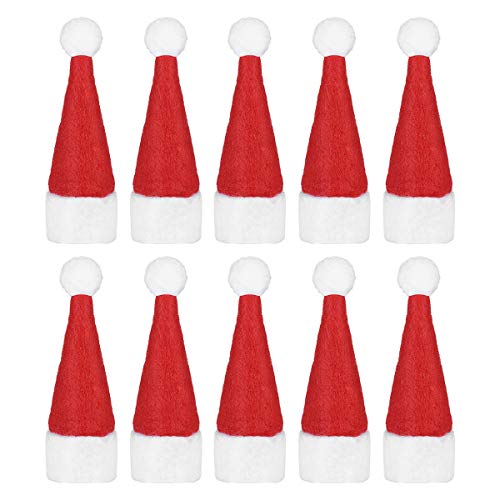 Amosfun Mini Gorras de Navidad Lindo Lollipop Sombreros Decors Caramelo No Tejido Embalaje Sombreros Suministros de Navidad para Tienda Tienda