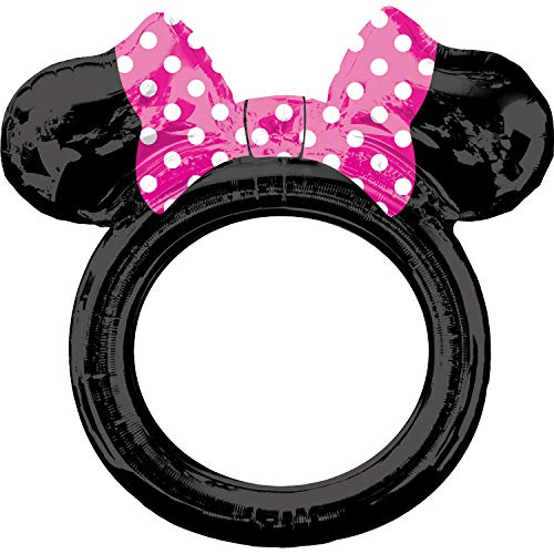 Amscan 3818701 - Marco para selfies con diseño de Minnie Mouse, color negro, rosa y blanco , color/modelo surtido