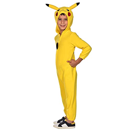 amscan 9908885 Disfraz de Pokemon Pikachu para niño de 8 a 10 edad, color amarillo, 8-10 años