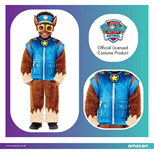 amscan 9909130 Chase Paw Patrol - Disfraz de lujo (4 a 6 años), color marrón y azul