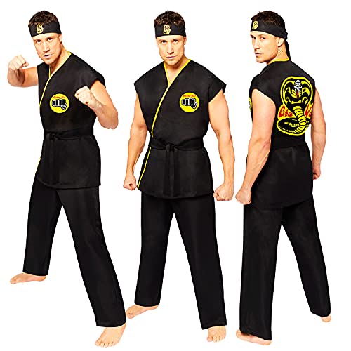 amscan 9912049 - Disfraz de Cobra Kai Gi para hombre