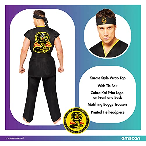 amscan 9912049 - Disfraz de Cobra Kai Gi para hombre