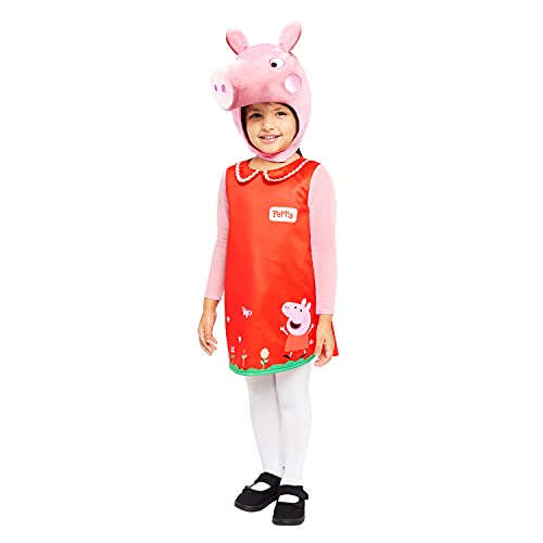 amscan amscan-9907548 Disfraz de Peppa Pig para niña (2 a 3, multicolor, 2-3 años (9907548)