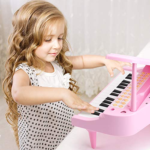 Amy & Benton Juguete de Piano para Niños Pequeños, 31 Teclas Instrumento con Micrófono Educativo Teclado Juguete de Musical Mic, Regalo del Bebé 1 2 3 años…