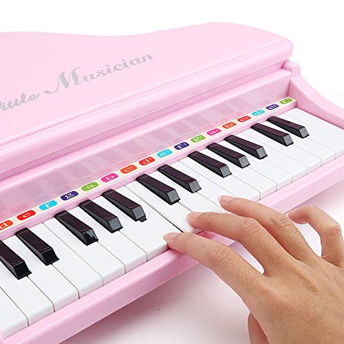 Amy & Benton Juguete de Piano para Niños Pequeños, 31 Teclas Instrumento con Micrófono Educativo Teclado Juguete de Musical Mic, Regalo del Bebé 1 2 3 años…