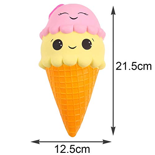 Anboor Squishies Cono de Helado Jumbo Lentamente Creciente Kawaii Lindo Super Grande Squishies Juguetes de Descompresión Perfumados 1 Unids