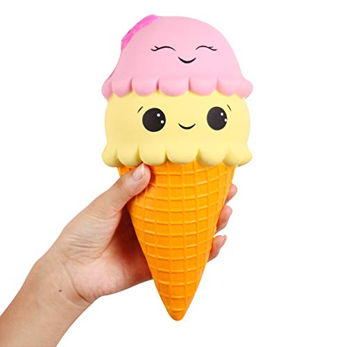 Anboor Squishies Cono de Helado Jumbo Lentamente Creciente Kawaii Lindo Super Grande Squishies Juguetes de Descompresión Perfumados 1 Unids