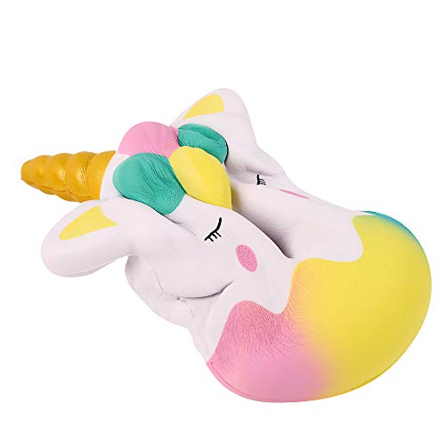 Anboor Squishies Kawaii Lentamente Subiendo Colección Unicornio Juguetes Antiestrés Apoyos del Partido y Juego Navidad Regalos de Broma Apto para Ninos y Adultos (Blanco, 13 Pulgadas, Gigante)