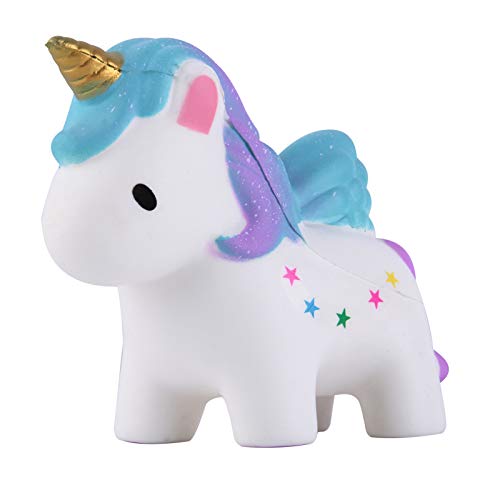 Anboor Squishies Unicornio Estrella Kawaii Squishies perfumado Animal Descompresión Apretón Alivio para el estrés Accesorios decorativos colección Color al azar