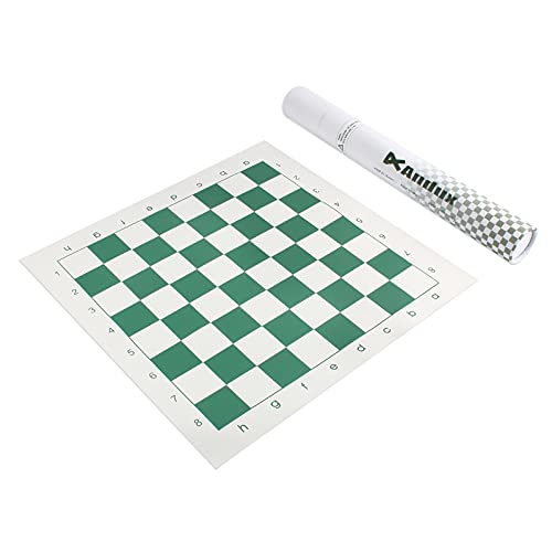 Andux Chess Game Tablero de ajedrez Enrollable XQQP-01 (Verde, 42x42 cm)