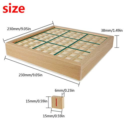 Andux Juego de Mesa de Madera Sudoku con cajón SD-02 (Verde)