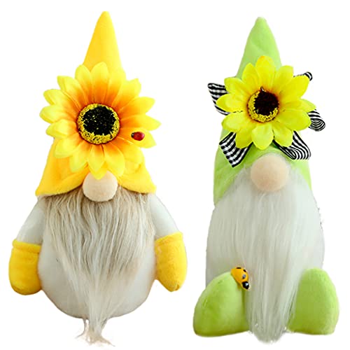 ANEIZANASALI Bumble Bee GNOME Adornos de Felpa Girasol Enano Muñeca sin Rostro Elfos Regalo del día de la Abeja