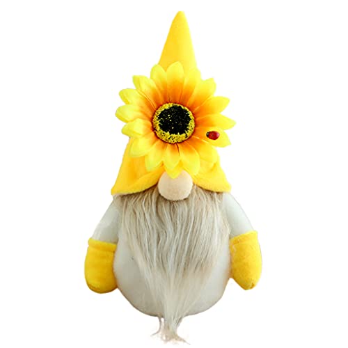 ANEIZANASALI Bumble Bee GNOME Adornos de Felpa Girasol Enano Muñeca sin Rostro Elfos Regalo del día de la Abeja