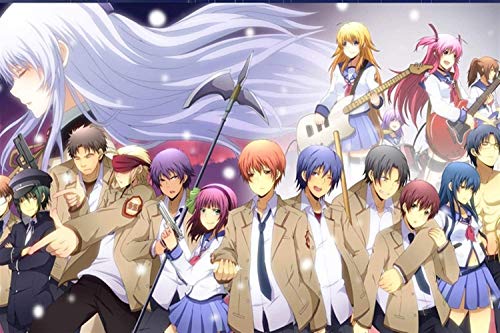 Angel Beats Pintura Decorativa 500/1000/1500 Pieza del Rompecabezas for los Adultos Tecnología Medios Piezas encajan Perfectamente descompresión de Dibujos Animados de Anime (Size : 500pcs)