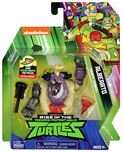 Año 2018 Rise of The Teenage Mutant TMNT Ninja Turtles Series 5 pulgadas de altura Figura – Animal de fiesta ALBEARTO con Maza y Pizza Slice