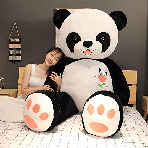 Anyinghh 60-100cm Lindo Panda Gigante muñeca de Peluche de Juguete 2 Metros Gran Abrazo Oso muñeca Ragdoll Regalo de cumpleaños para niñas 60 cm de pie muñeca Panda Gigante