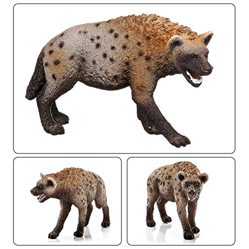 A/O Hyena Model Toy Wild Hyena Figura Animal Modelo de PVC, Niños Preescolar Figurita, 3.4 pulgadas Hiena Figura Juguetes Adornos