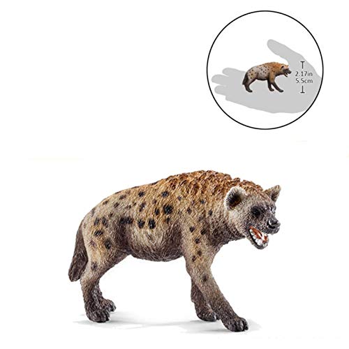 A/O Hyena Model Toy Wild Hyena Figura Animal Modelo de PVC, Niños Preescolar Figurita, 3.4 pulgadas Hiena Figura Juguetes Adornos