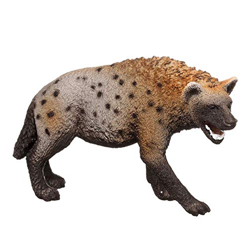 A/O Hyena Model Toy Wild Hyena Figura Animal Modelo de PVC, Niños Preescolar Figurita, 3.4 pulgadas Hiena Figura Juguetes Adornos