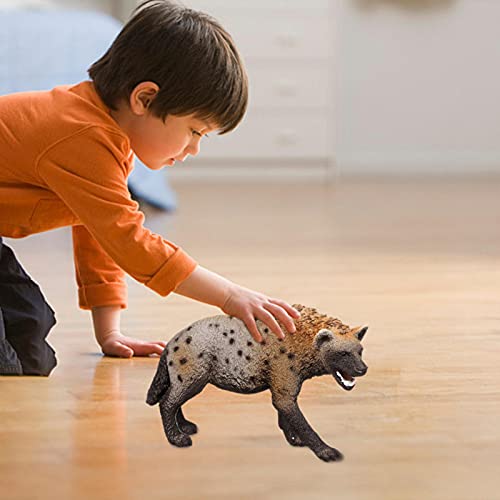 A/O Hyena Model Toy Wild Hyena Figura Animal Modelo de PVC, Niños Preescolar Figurita, 3.4 pulgadas Hiena Figura Juguetes Adornos