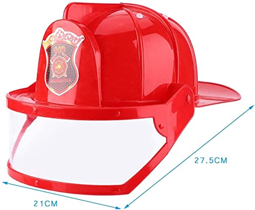 AOOF 5 unids niños Bomberos Bomberos Cosplay Juguetes Kit Kit Casco Incendio extintor intercomunicador AXO Llave, Bombero niño Juguete