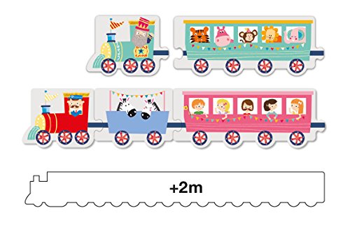 APLI Kids - Caja puzzle casita tren, 20 unidades (16485)