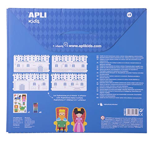 APLI Kids- Castillo automontable de cartón, Color blanco (16715) , color/modelo surtido