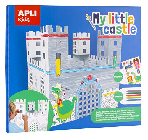 APLI Kids- Castillo automontable de cartón, Color blanco (16715) , color/modelo surtido