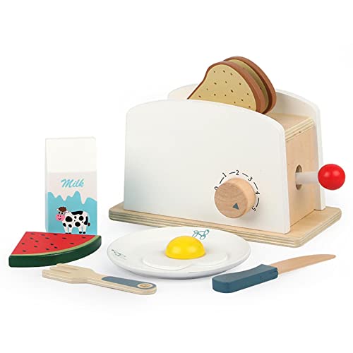 arbitra Juego de tostadora de Madera, Juego de tostadora emergente, Accesorios de Cocina de Juguete, simulación de Cocina, Juego de Roles para niños, niños pequeños, niñas de 3 a 6 años