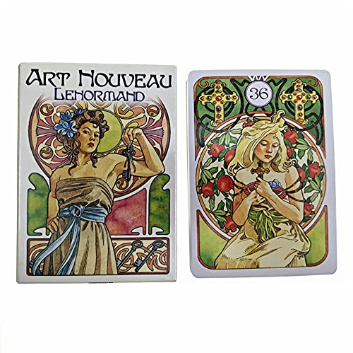 Art Nouveau Lenormand Oracle Tarjetas Familia Familia Partido Guía Inglés Guía Inglés Divinación Profececa Tablero Juego Poker Tarot Principiante Tarjeta