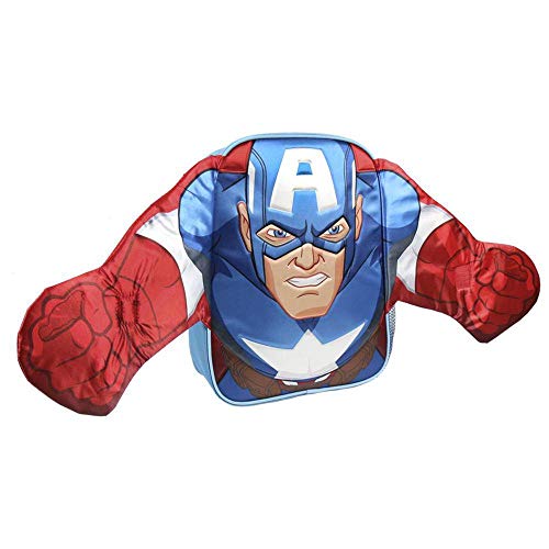 Artesania Cerda - Mochila Infantil Avengers Capitan America, 31 cm, Azul