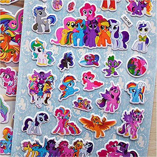 ASDFG My Little Pony (3 Fotos) KT Cat (3 Fotos) Pegatinas para niños Pegatinas Pegatinas Pegatinas tridimensionales de Burbujas 3D Pegatinas para niñas Pegatinas de Papel