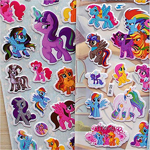 ASDFG My Little Pony (3 Fotos) KT Cat (3 Fotos) Pegatinas para niños Pegatinas Pegatinas Pegatinas tridimensionales de Burbujas 3D Pegatinas para niñas Pegatinas de Papel