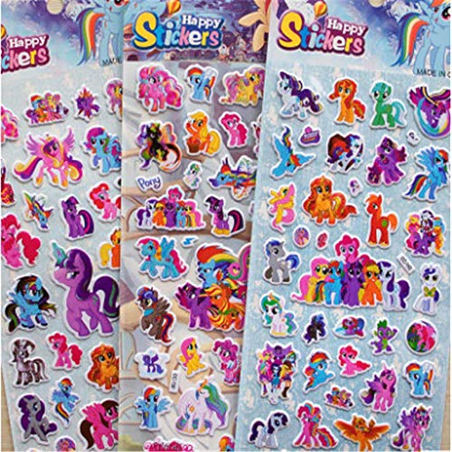 ASDFG My Little Pony (3 Fotos) KT Cat (3 Fotos) Pegatinas para niños Pegatinas Pegatinas Pegatinas tridimensionales de Burbujas 3D Pegatinas para niñas Pegatinas de Papel